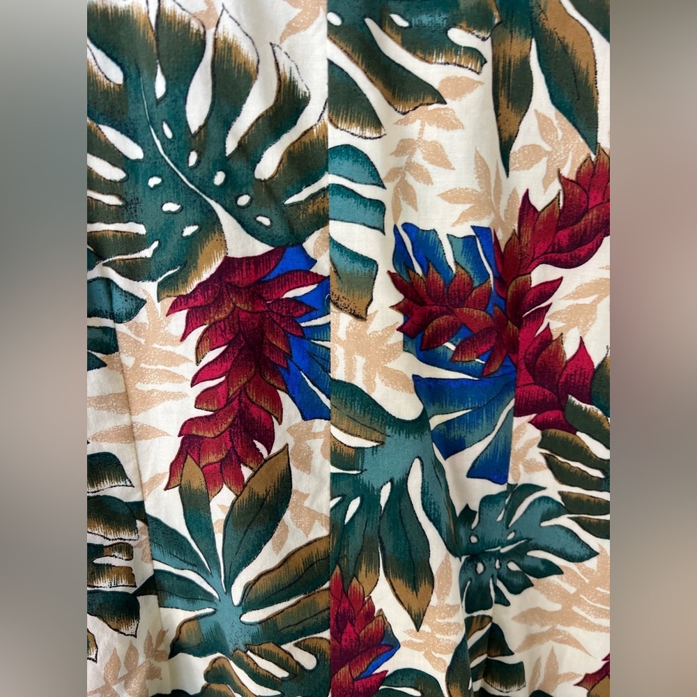 THE HAWAIIAN ORIGINAL Vintage Hilo Hattie Womens Dress Size M Long Botanical USA - Picture 8 of 9